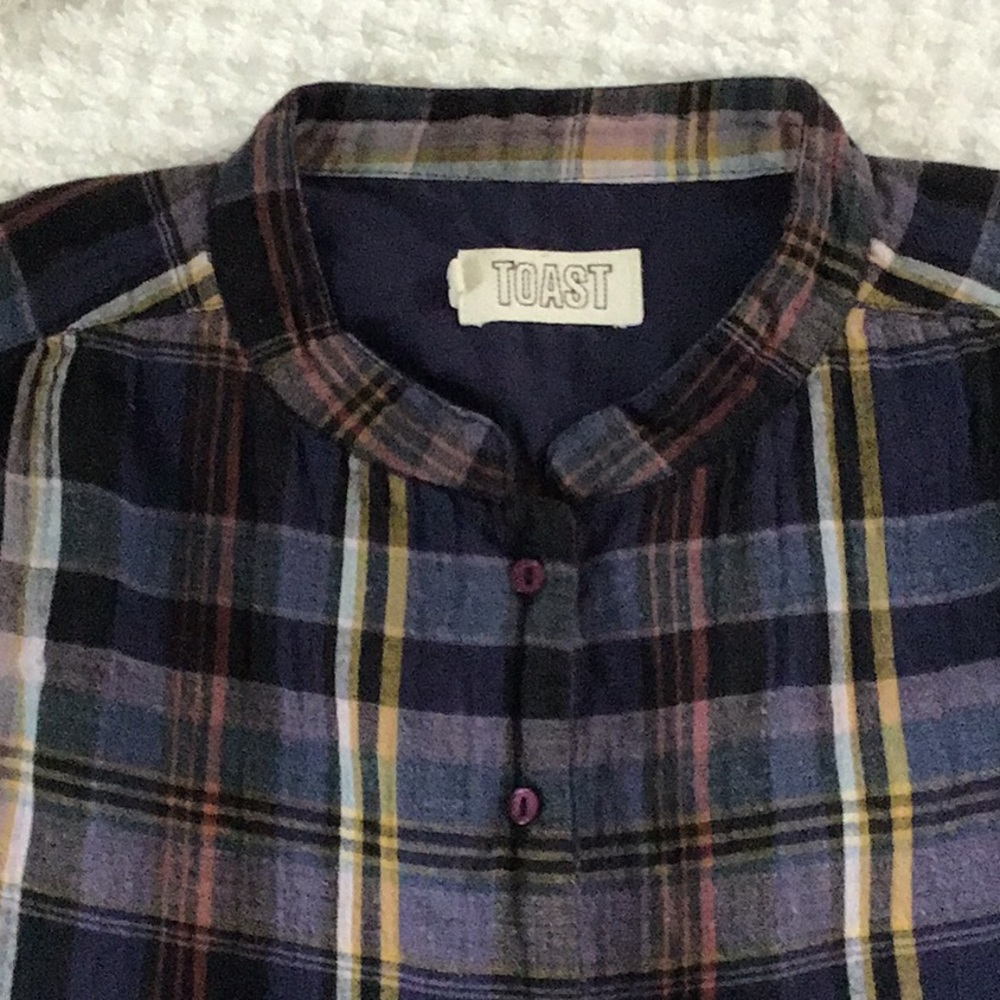 TOAST Cotton(?) Soft Plaid Shirt
